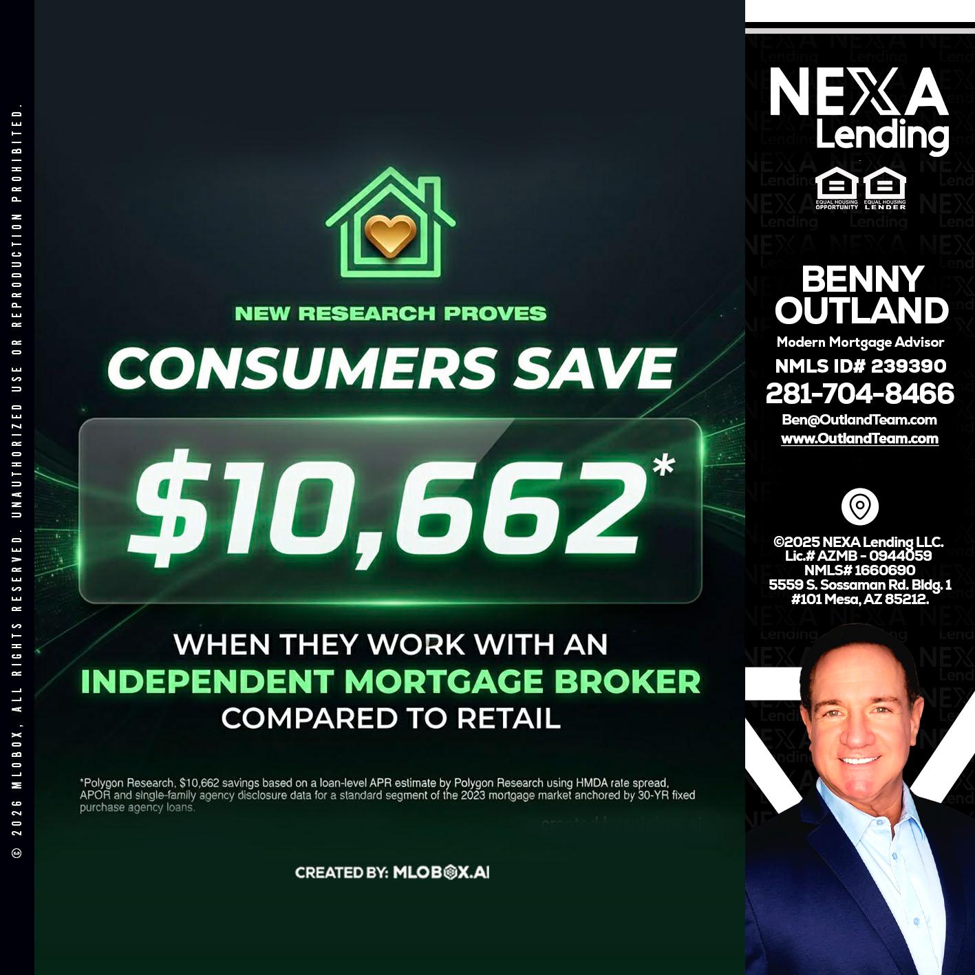 10,662 - Benny Outland -Modern Mortgage Advisor