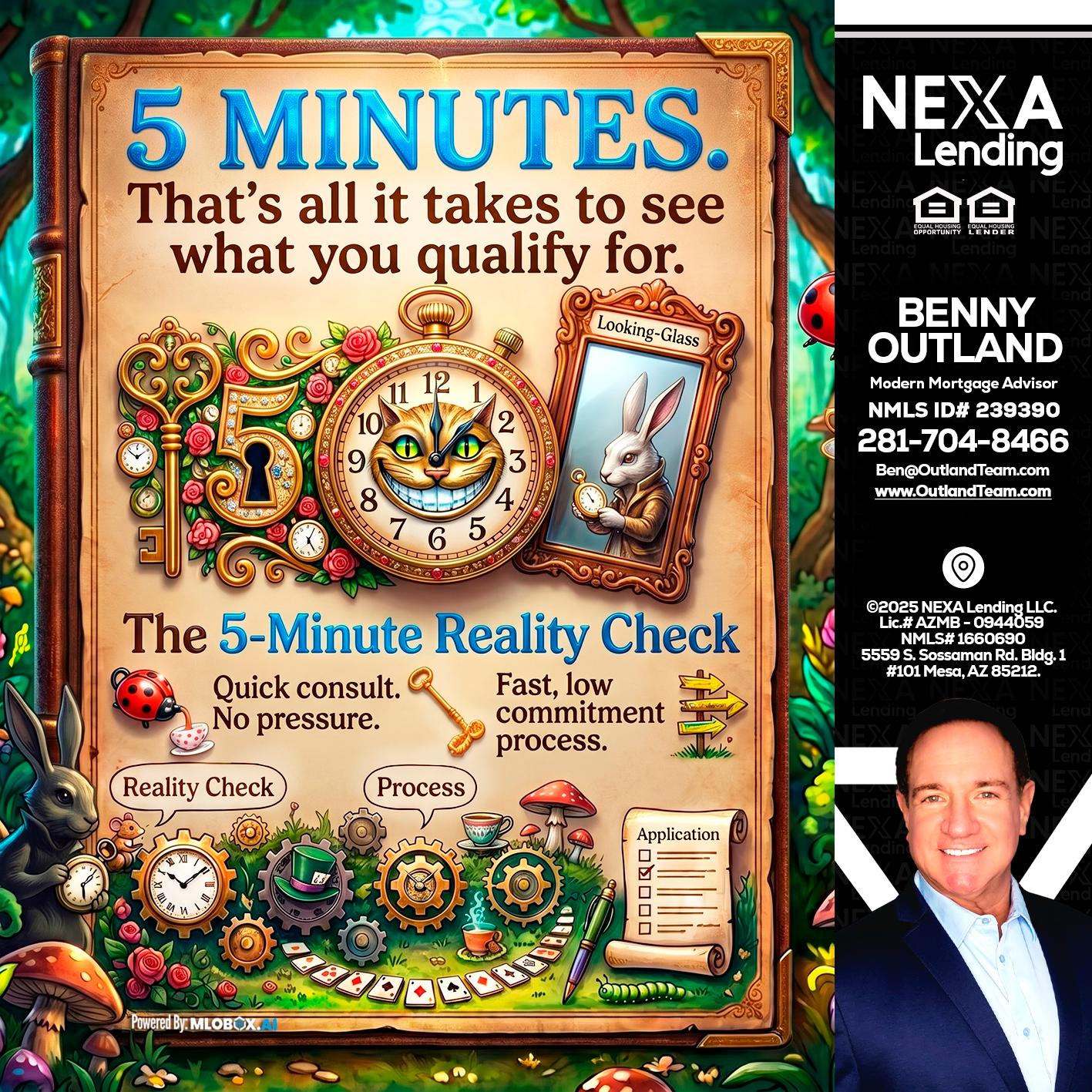 Reality Check! - Benny Outland -Modern Mortgage Advisor