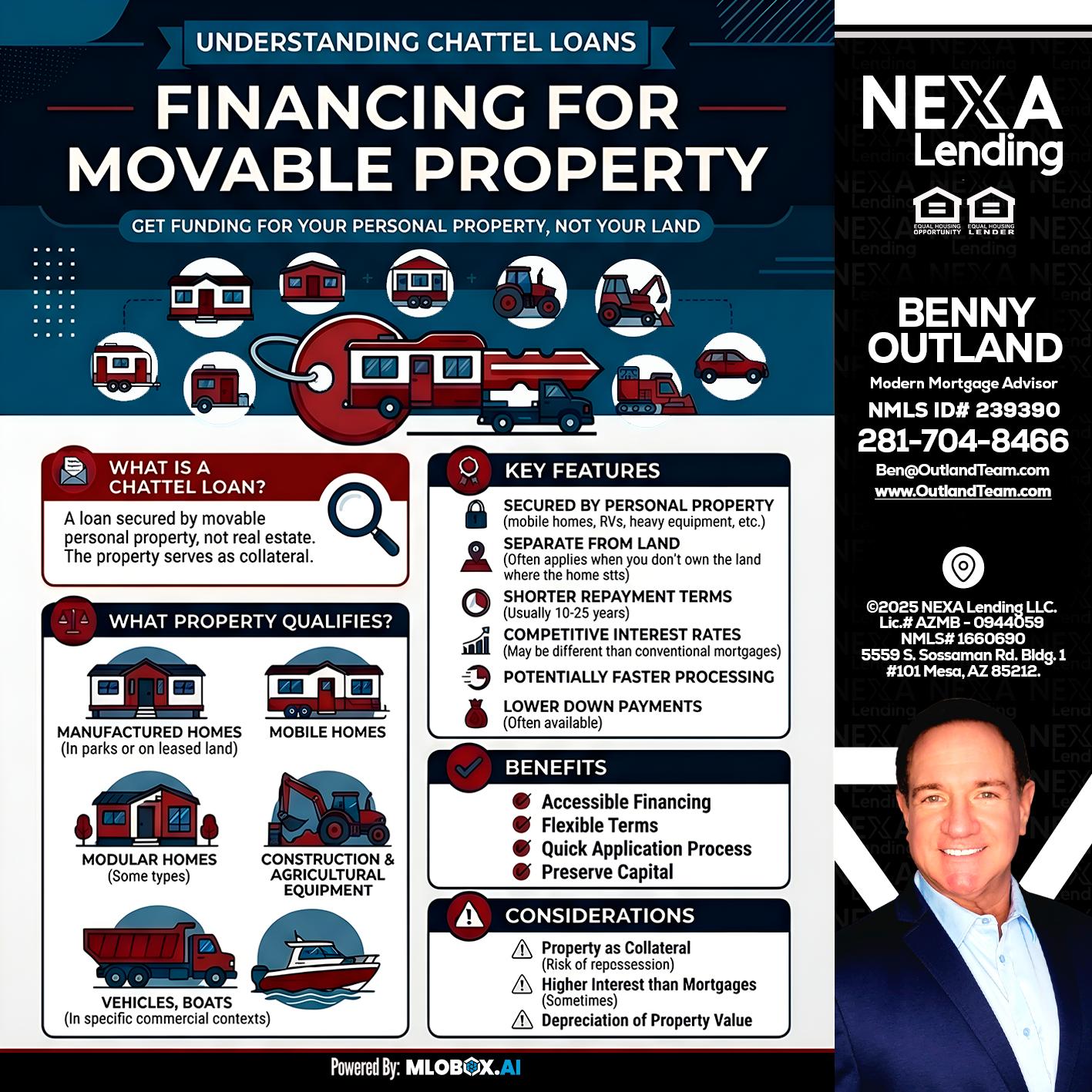 Chattel Loans - Benny Outland -Modern Mortgage Advisor