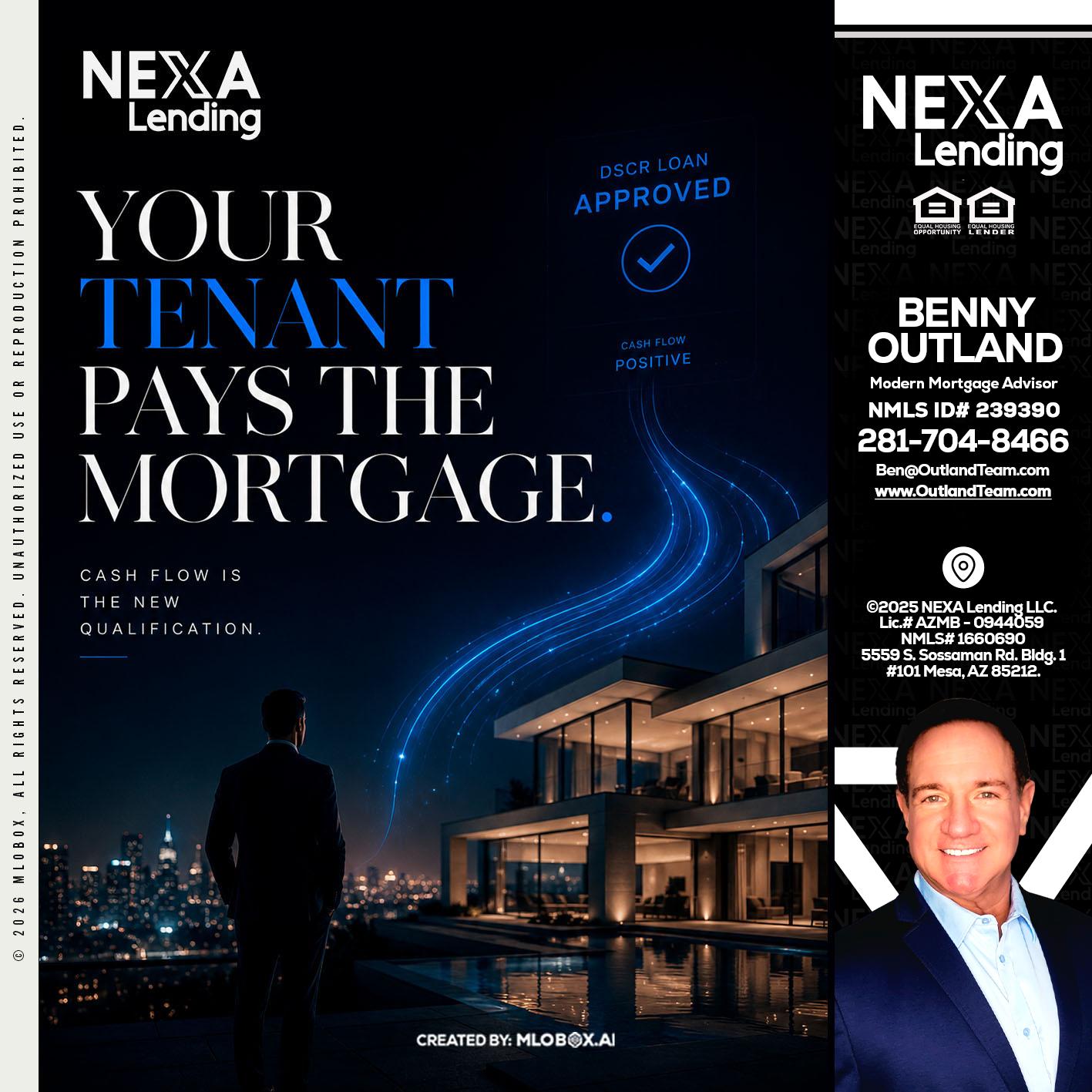 DSCR LOANS - Benny Outland -Modern Mortgage Advisor