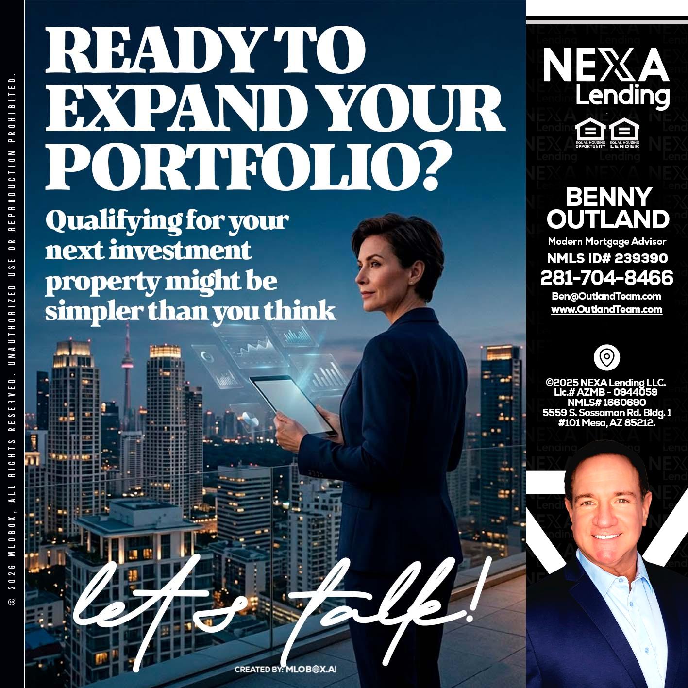 READY TO EXPAND - Benny Outland -Modern Mortgage Advisor