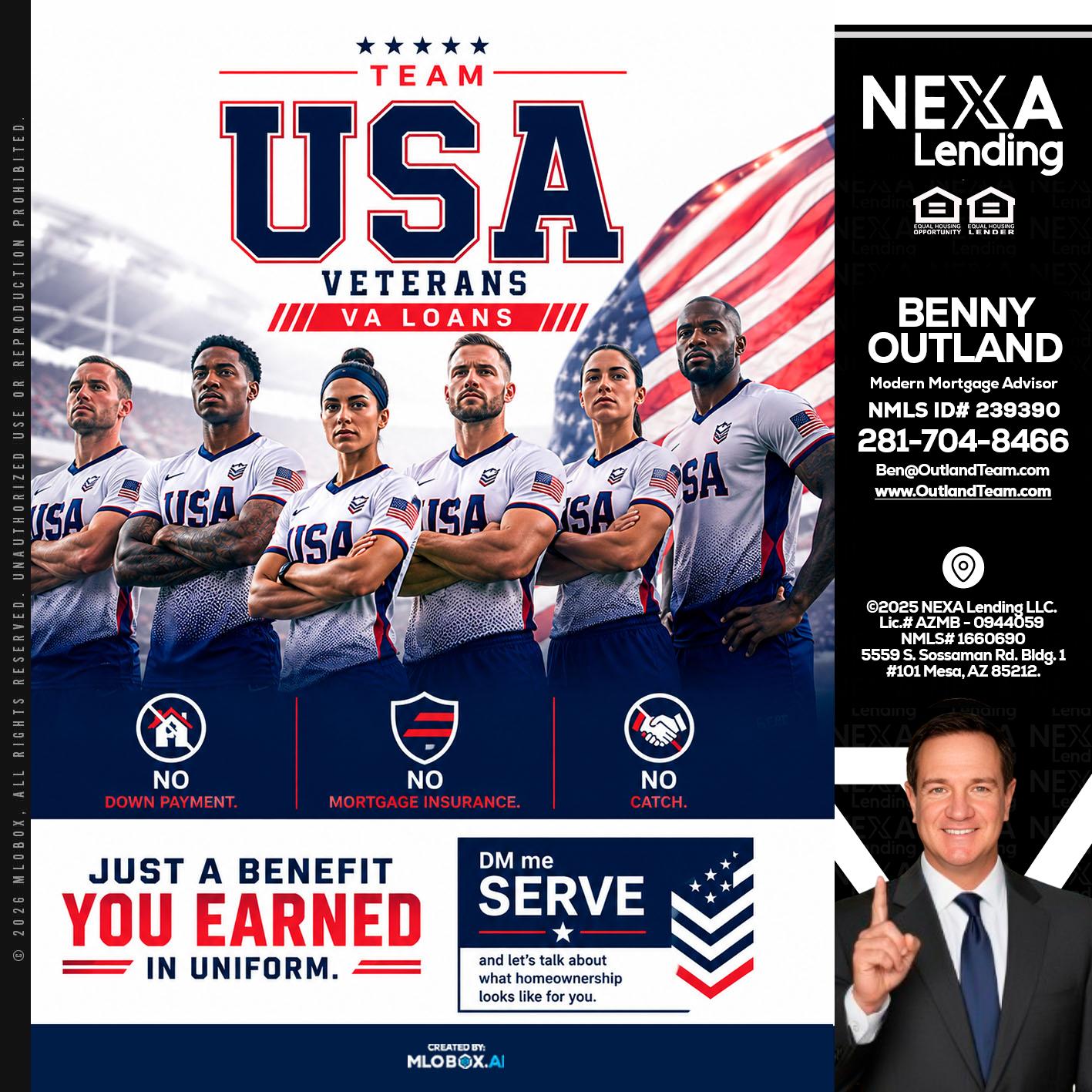 USA TEAM - Benny Outland -Modern Mortgage Advisor