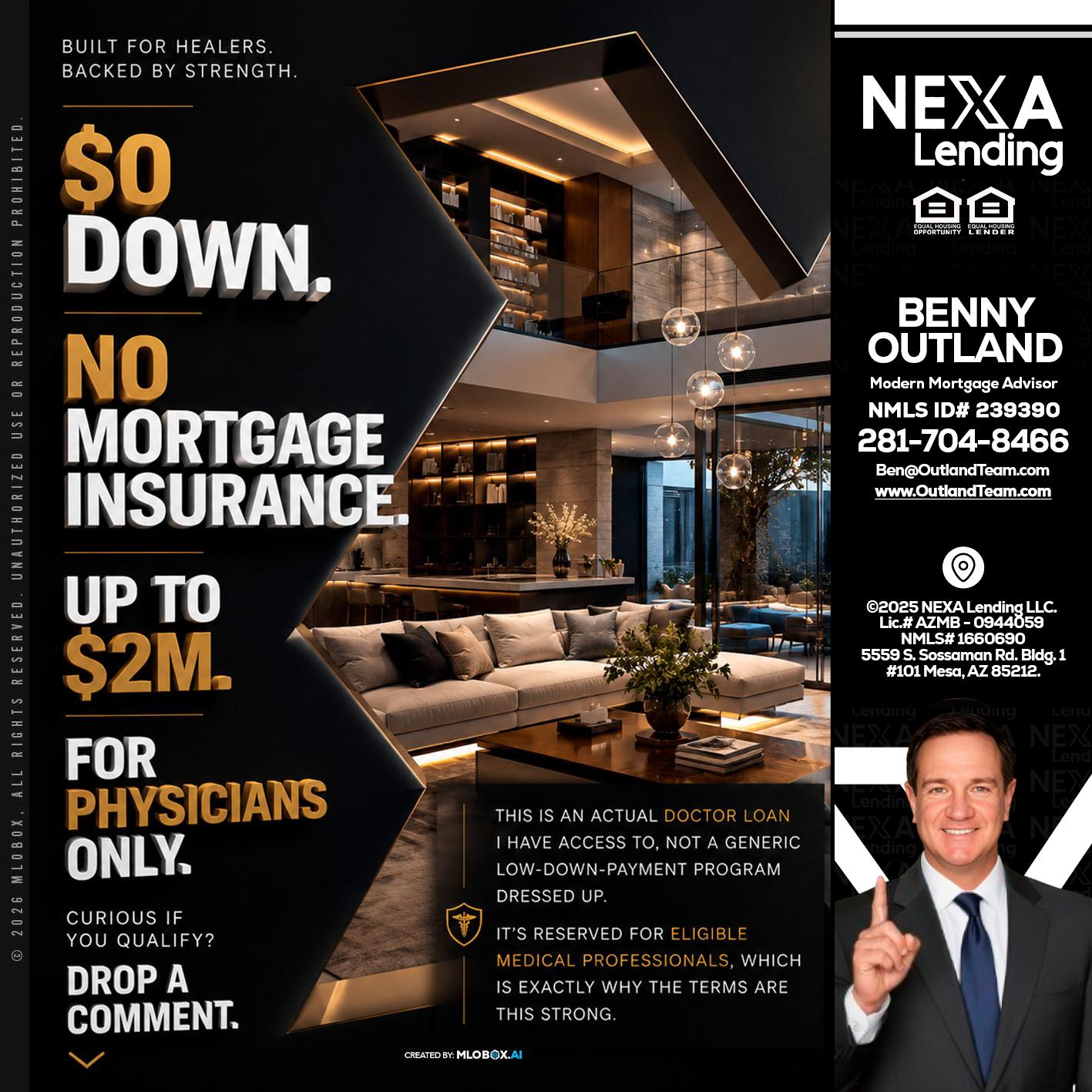 $0 DOWN - Benny Outland -Modern Mortgage Advisor