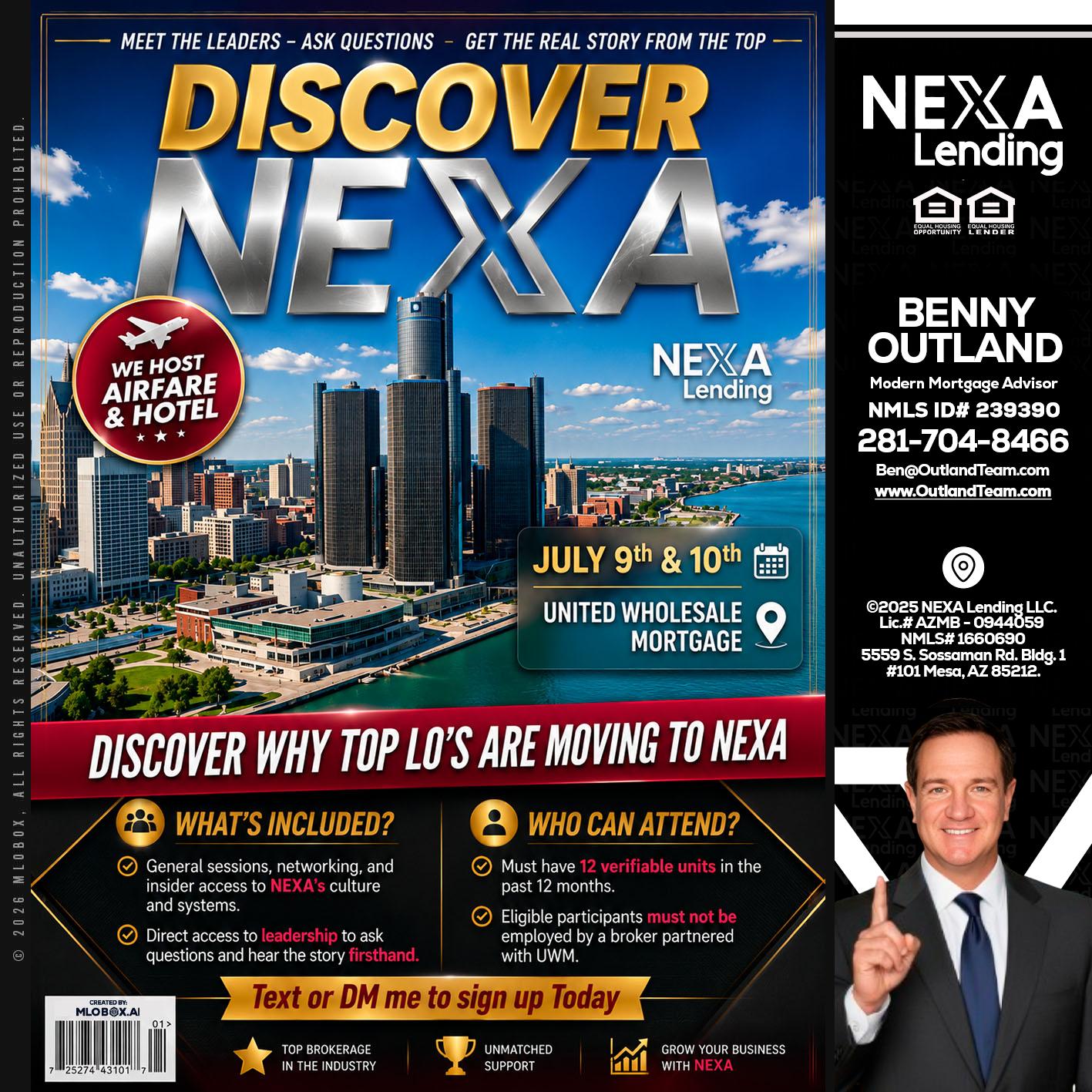 DISCOVER NEXA - Benny Outland -Modern Mortgage Advisor