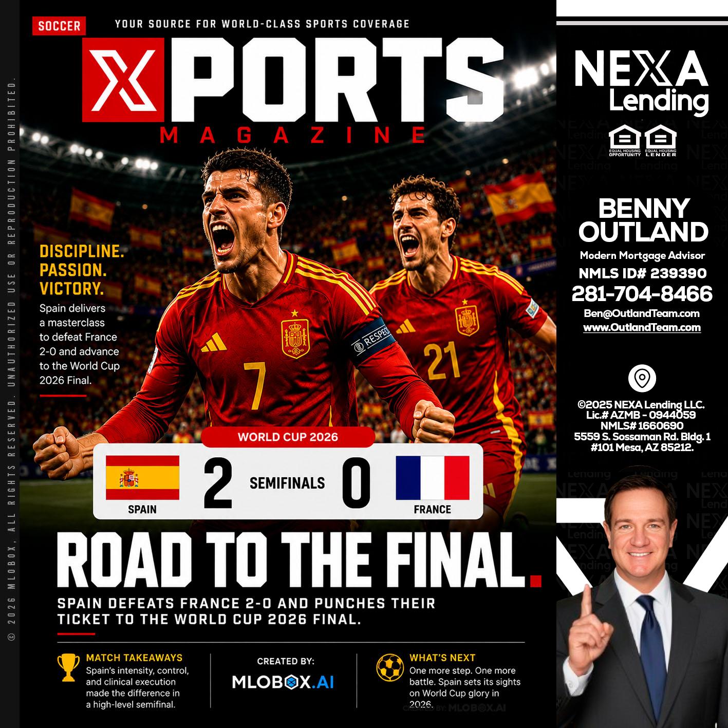 XPORTS WORLD CUP 2026 - Benny Outland -Modern Mortgage Advisor