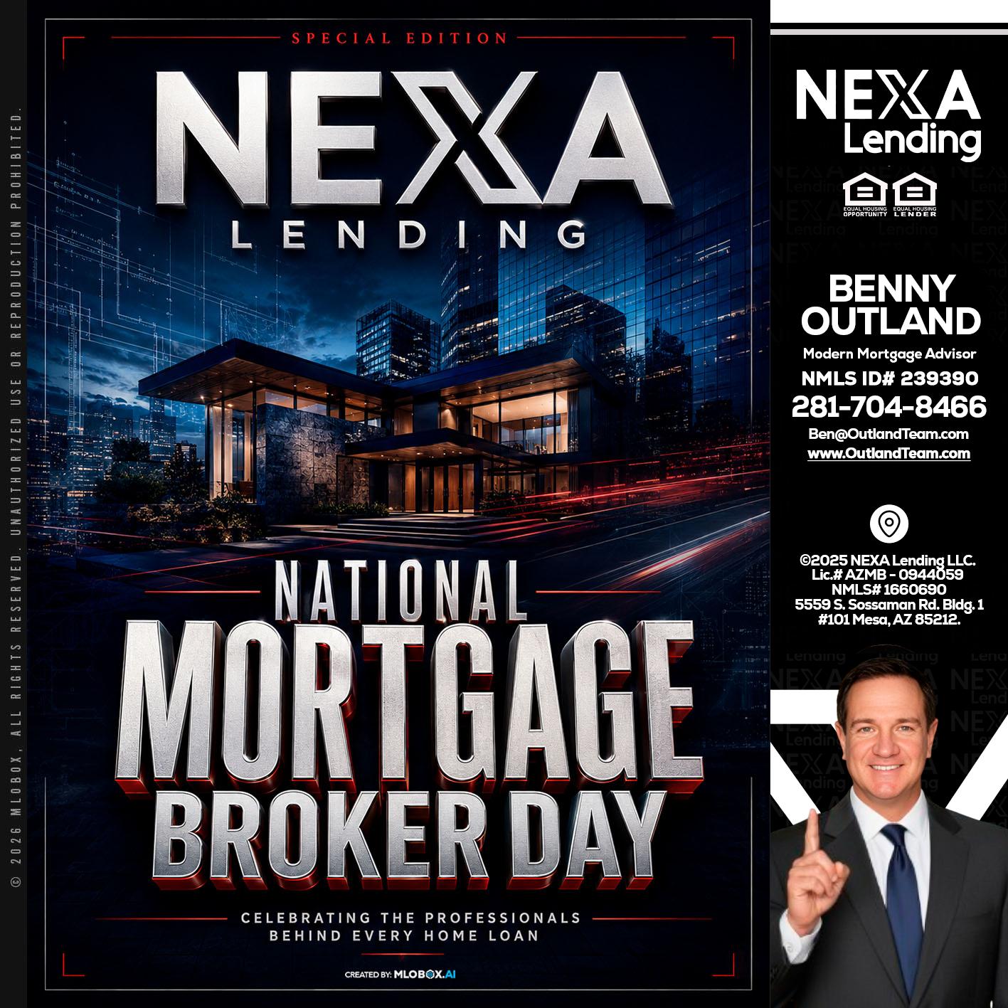NATIONAL MORTGAGE BROKER DAY - Benny Outland -Modern Mortgage Advisor