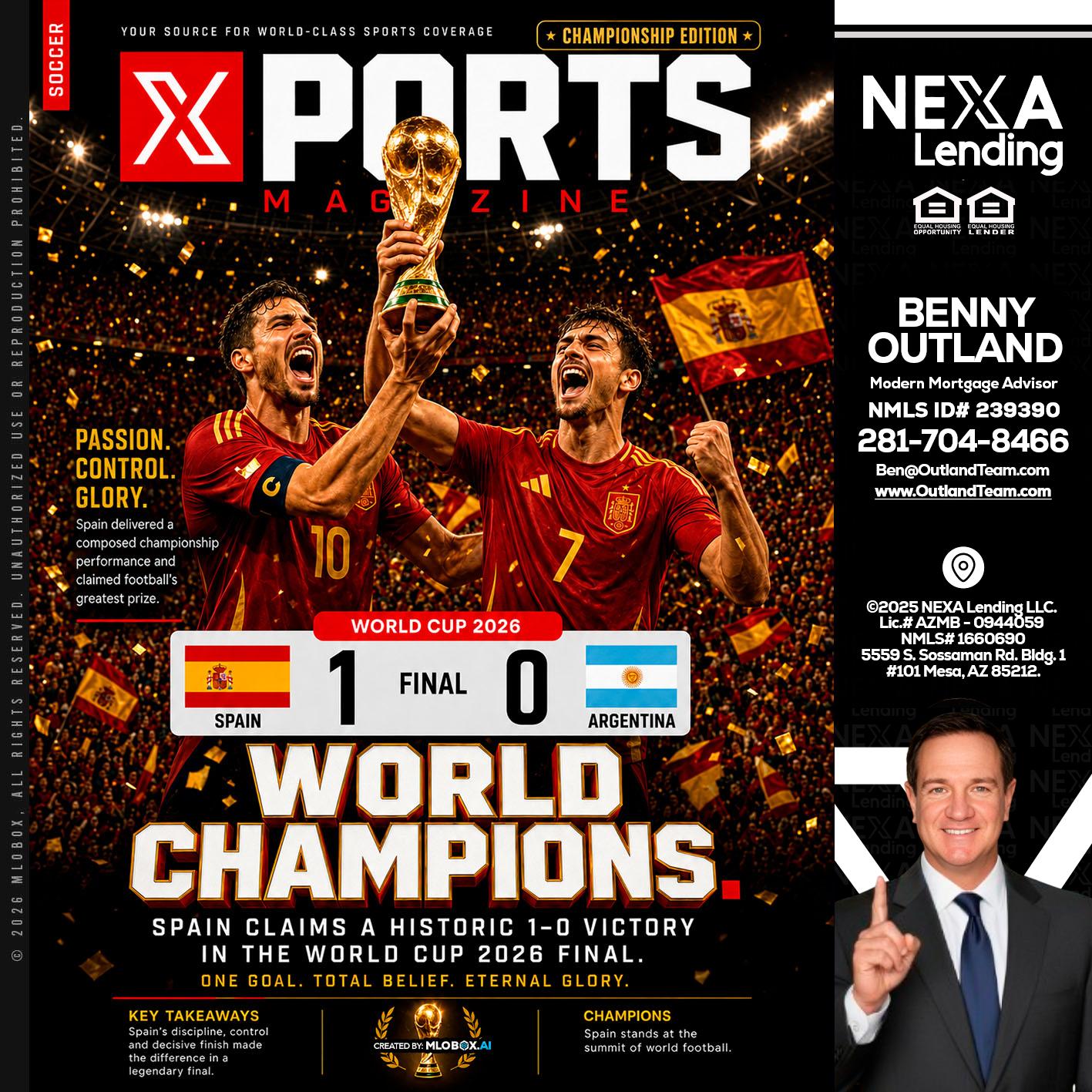 SPAIN CHAMPION - Benny Outland -Modern Mortgage Advisor