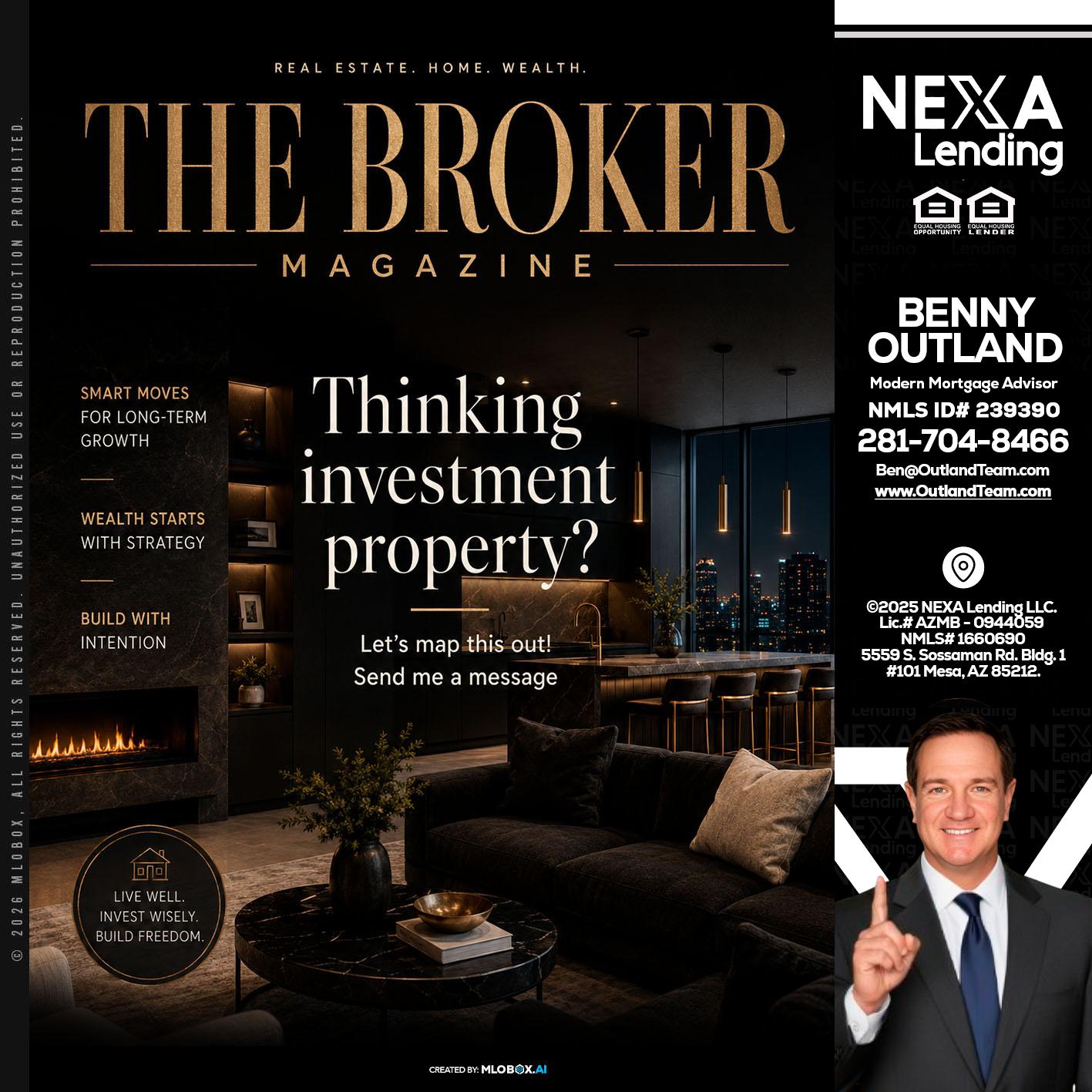 THE BROKER - Benny Outland -Modern Mortgage Advisor