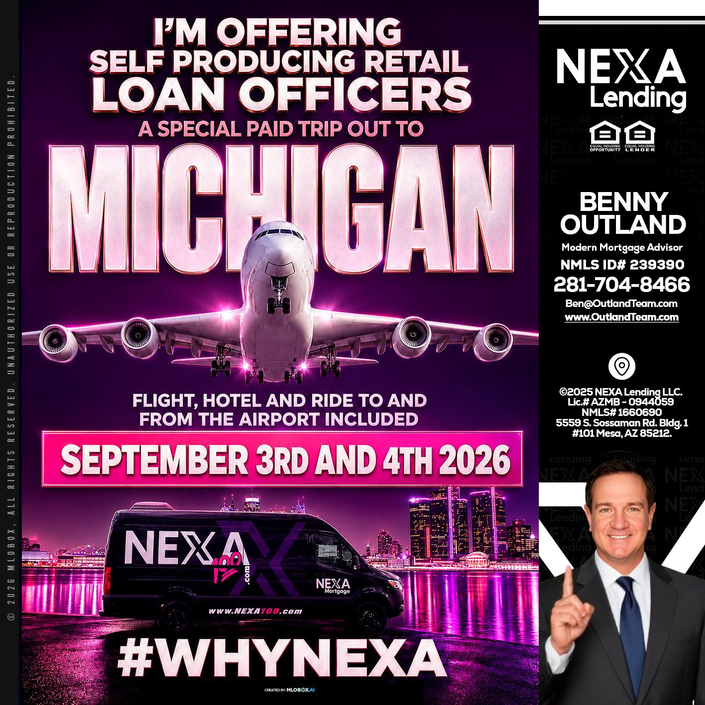 MICHIGAN TRIP - Benny Outland -Modern Mortgage Advisor