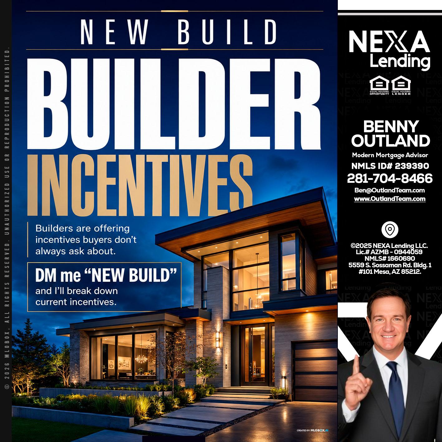 NEW BUILDER - Benny Outland -Modern Mortgage Advisor