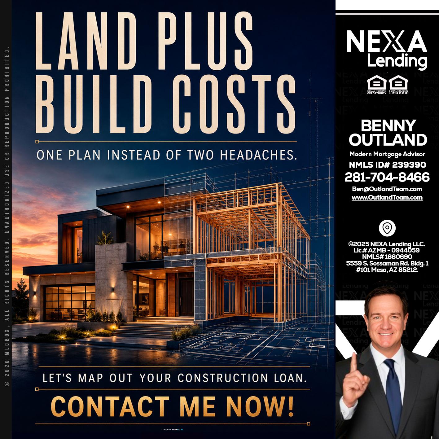 LAND PLUS - Benny Outland -Modern Mortgage Advisor