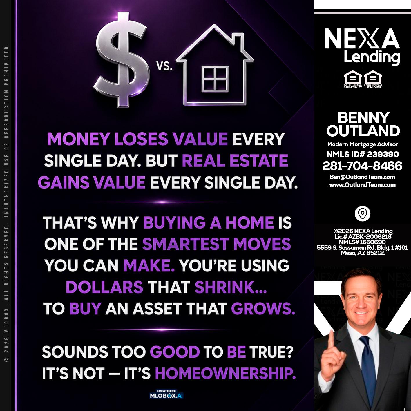 MONEY LOSES - Benny Outland -Modern Mortgage Advisor