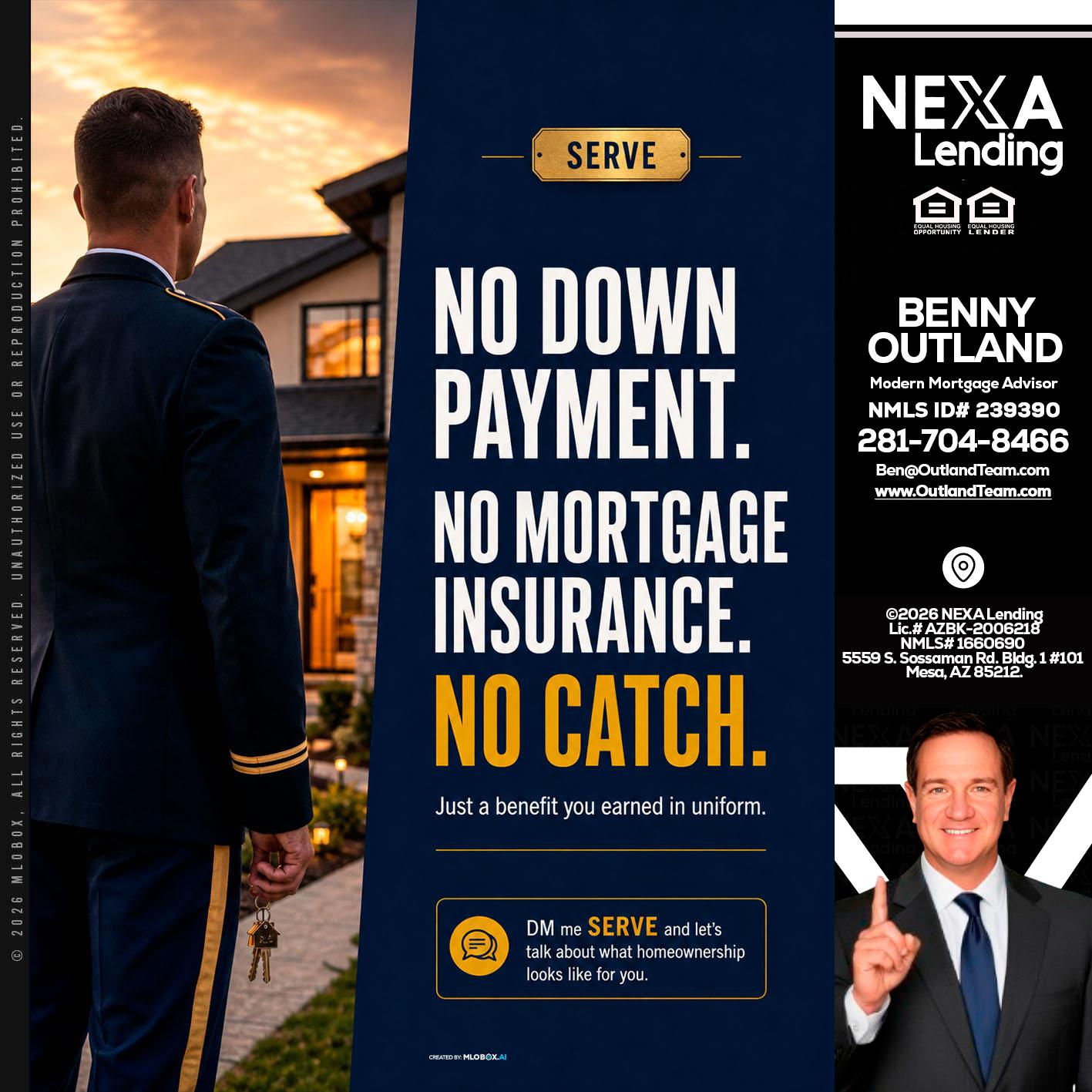 NO DOWN PAYMENT - Benny Outland -Modern Mortgage Advisor