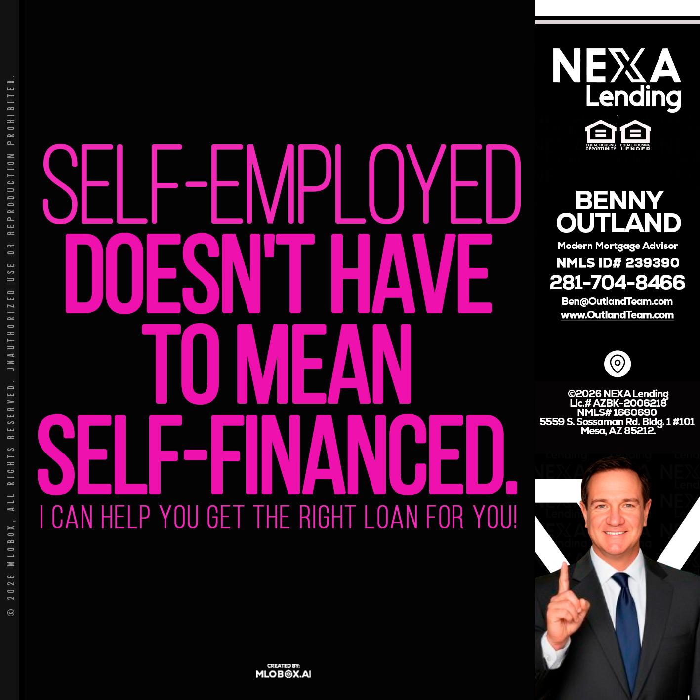 self employed - Benny Outland -Modern Mortgage Advisor