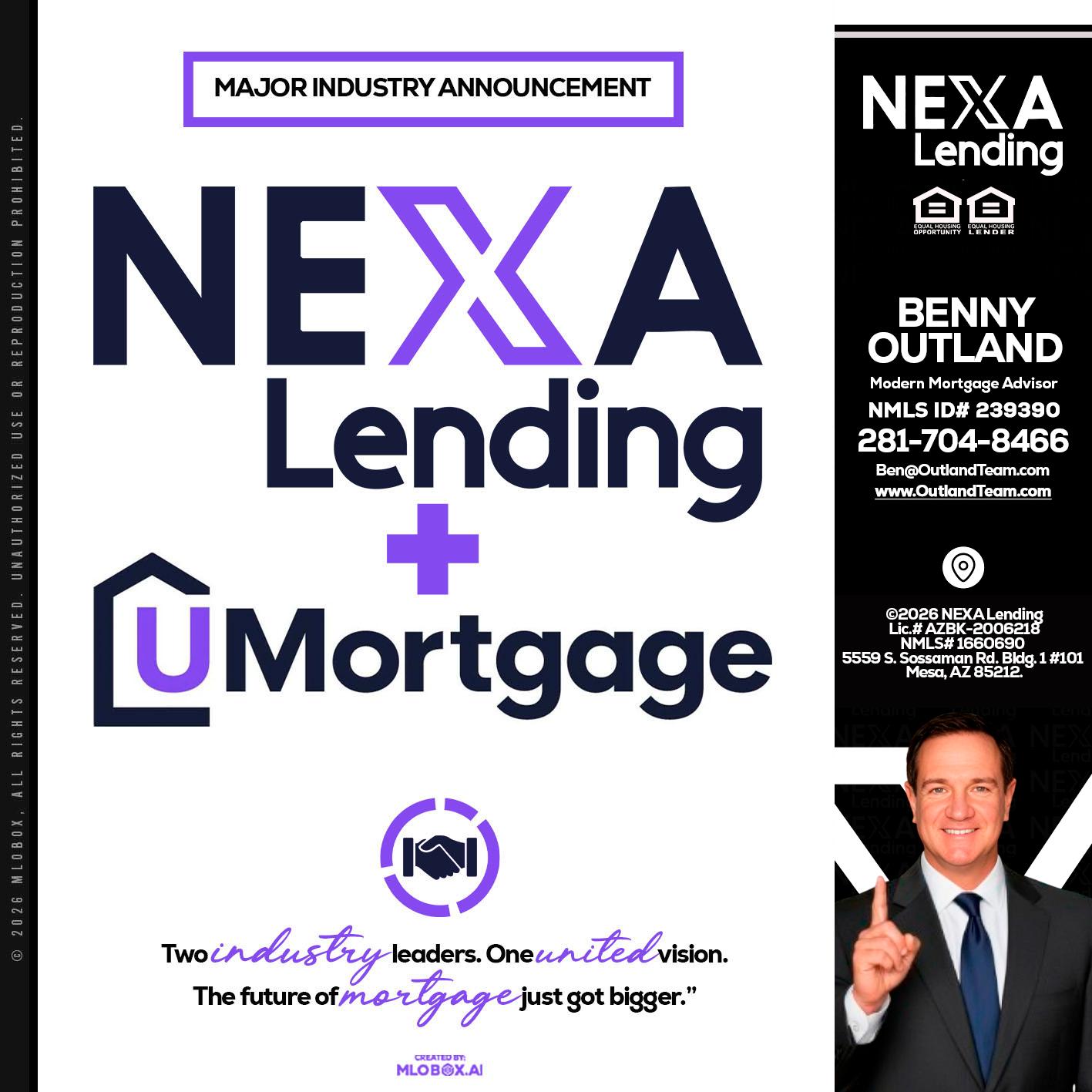 NEXA LENDING U MORTGAGE - Benny Outland -Modern Mortgage Advisor