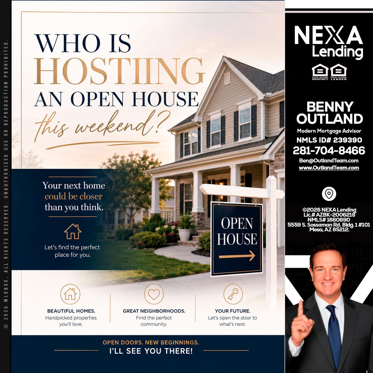 WHOS HOSTING - Benny Outland -Modern Mortgage Advisor