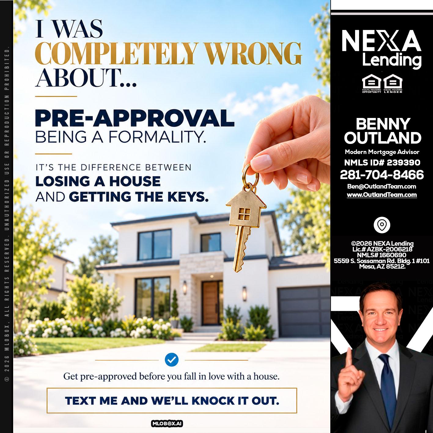 I WAS COMPLETALLY WRONG - Benny Outland -Modern Mortgage Advisor