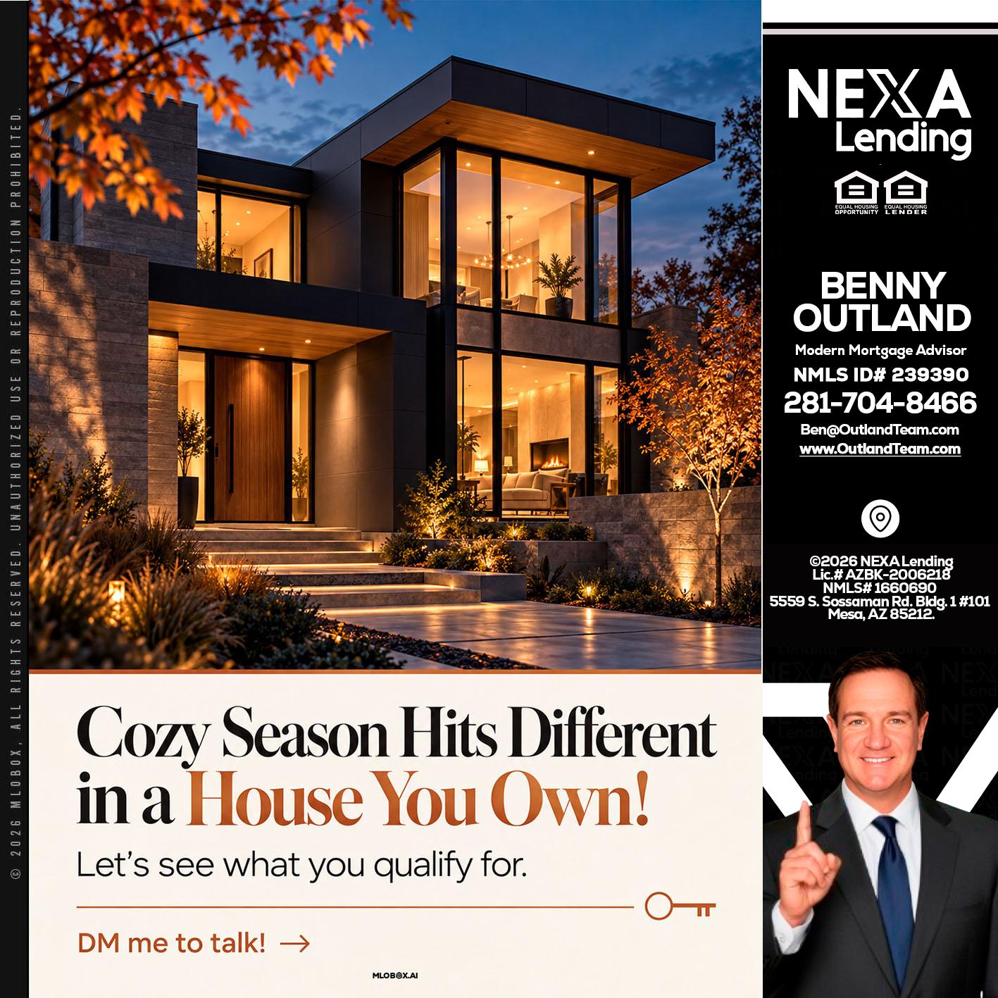 COZY SEASON - Benny Outland -Modern Mortgage Advisor