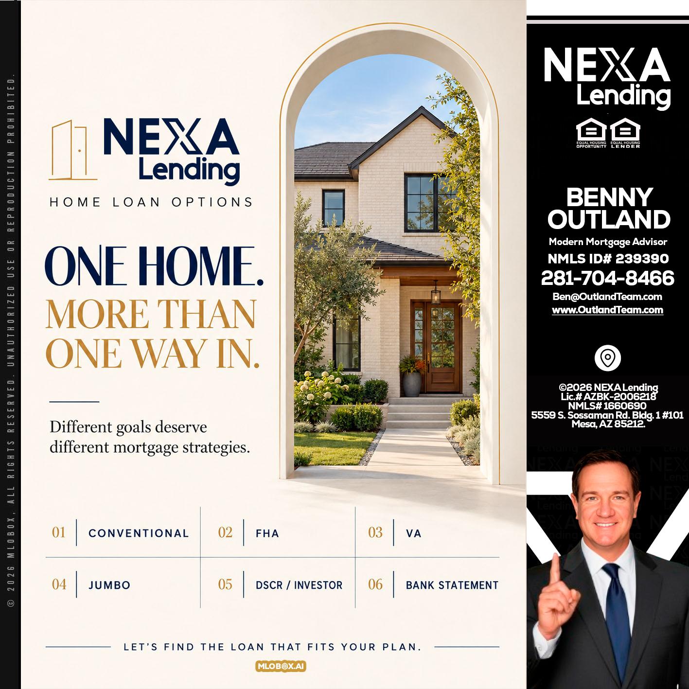 ONE HOME - Benny Outland -Modern Mortgage Advisor