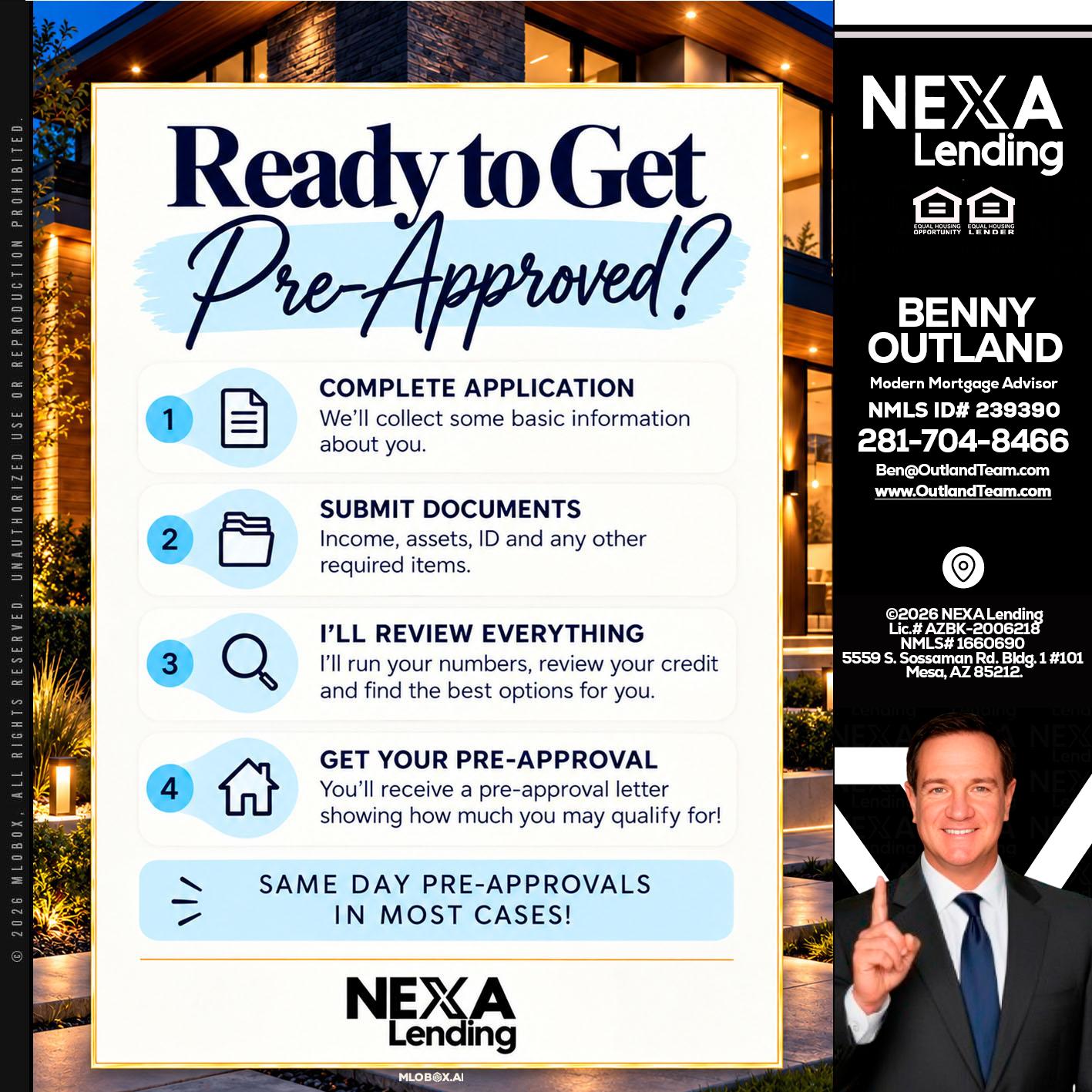 ready to get - Benny Outland -Modern Mortgage Advisor