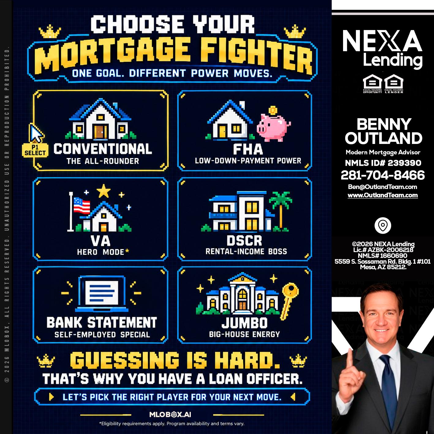 CHOOSE YOUR MORTGAGE - Benny Outland -Modern Mortgage Advisor