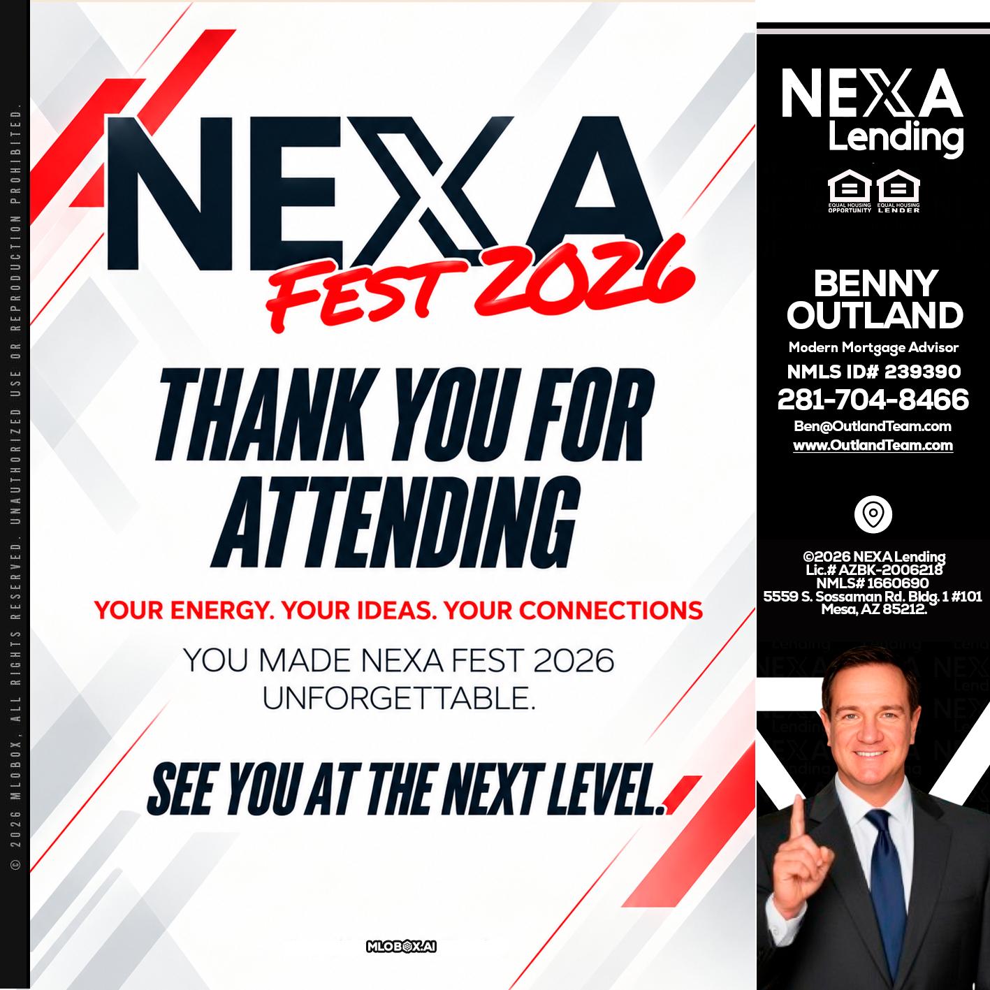 NEXA FEST 2026 - Benny Outland -Modern Mortgage Advisor