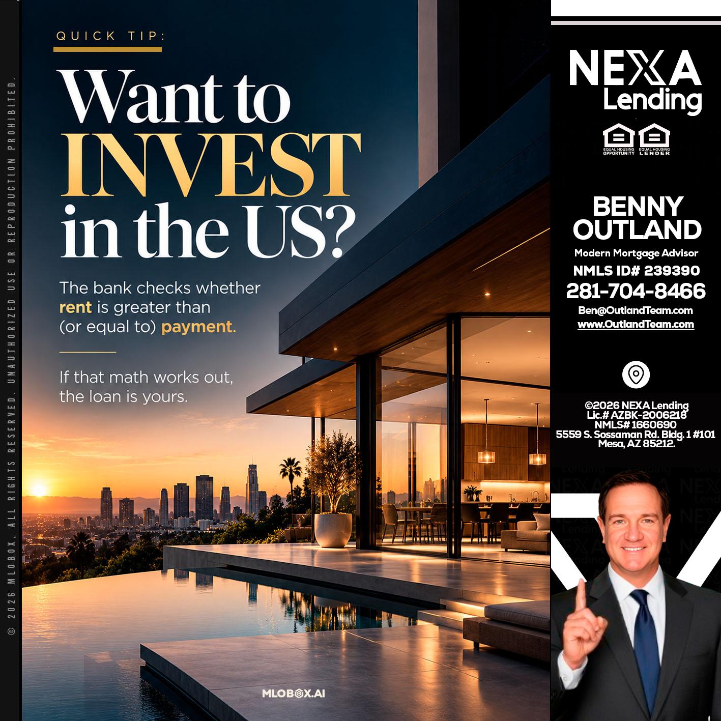 QUICK TIP - Benny Outland -Modern Mortgage Advisor